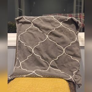Pottery Barn Gray and White Geometric Pillow Cover